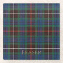 Fraser Clan Tartan Glass Onderzetter