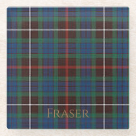 Fraser Clan Tartan Glass Onderzetter Glazen Onderzetter