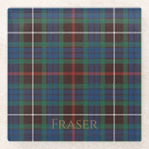 Fraser Clan Tartan Glass Onderzetter Glazen Onderzetter