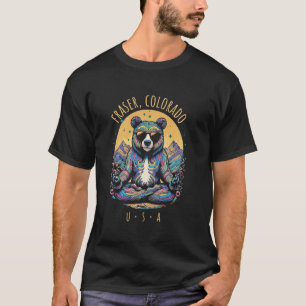 Fraser Colorado Abstracte Beer Ontspan Zen Yoga On T-shirt