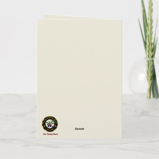 Fraser Crest/Tartan & Scottie gepersonaliseerde Xm Kaart (Achterkant)