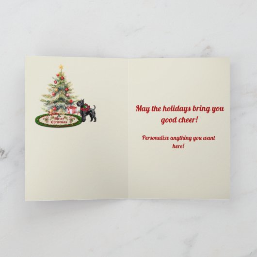 Fraser Crest/Tartan & Scottie gepersonaliseerde Xm Kaart (Binnen)