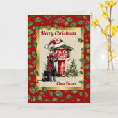 Fraser Crest/Tartan & Scottie gepersonaliseerde Xm Kaart (Gele Bloem)