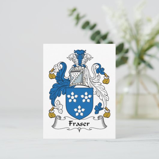 Fraser Family Crest Briefkaart (Staand voorkant)
