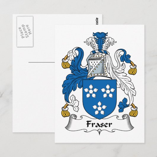 Fraser Family Crest Briefkaart (Voorkant / Achterkant)