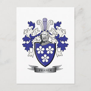 Fraser Family Crest Coat of Arms Briefkaart