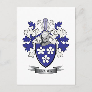 Fraser Family Crest Coat of Arms Briefkaart