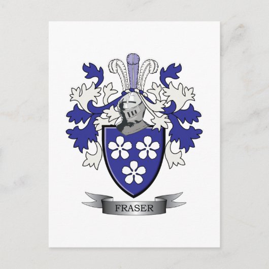 Fraser Family Crest Coat of Arms Briefkaart (Voorkant)