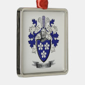Fraser Family Crest Coat of Arms Metalen Ornament (Rechts)