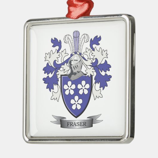 Fraser Family Crest Coat of Arms Metalen Ornament (Links)
