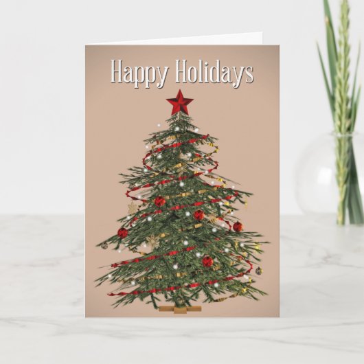 Fraser Fir Christmas Tree Card Feestdagen Kaart (Voorkant)