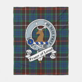 Fraser Hunting Ancient of Lovat Clan Badge Tartan Fleece Deken (Voorkant)
