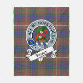 Fraser Hunting Modern Clan badge Tartan Pset Fleece Deken (Voorkant)