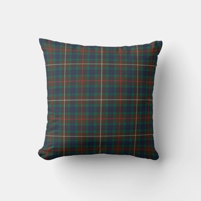 Fraser Hunting Tartan Plaid Patroon Kussen (Voorkant)