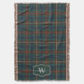 Fraser Hunting Tartan Schotse Clan Plaid Monogram Deken (Voorkant Verticaal)