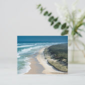 Fraser Island 75 mijl strand aerial uitzicht. Aust Briefkaart (Staand voorkant)