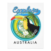 Fraser Island Australia Exploration logo Foto Afdruk (Voorkant)