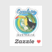 Fraser Island Australia Exploration logo Sticker (Vel)