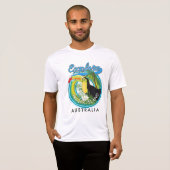 Fraser Island Australia Exploration logo T-shirt (Voorkant volledig)