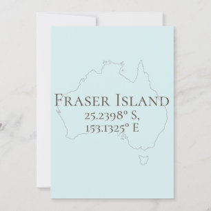 Fraser Island Australia Latitude & Longitude Kaart