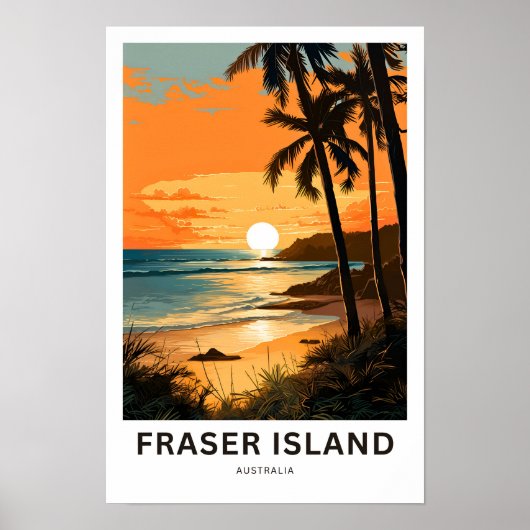 Fraser Island Australia Reisprint Poster (Voorkant)