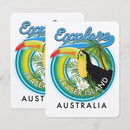 Fraser Island Australië exploratie logo (Voorkant / Achterkant)