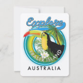 Fraser Island Australië exploratie logo (Voorkant)