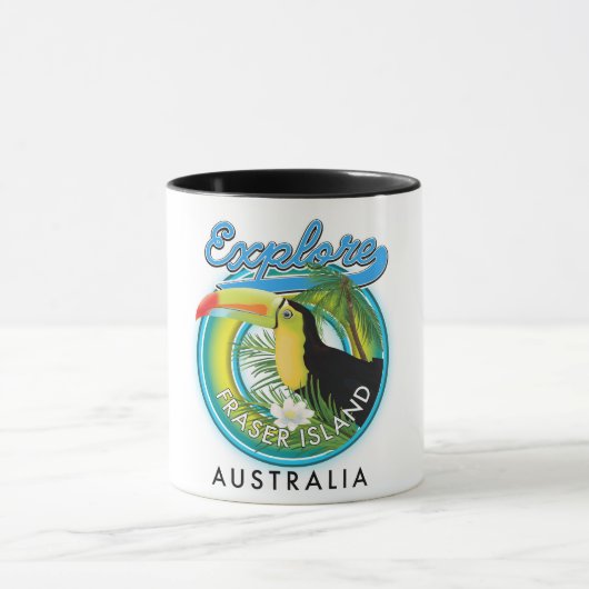 Fraser Island Australië exploratie logo Mok (Midden)