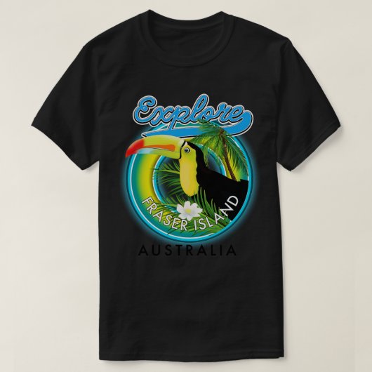 Fraser Island Australië exploratie T-shirt (Design voorkant)