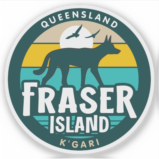 Fraser Island, Queensland Australië Sticker (Voorkant)