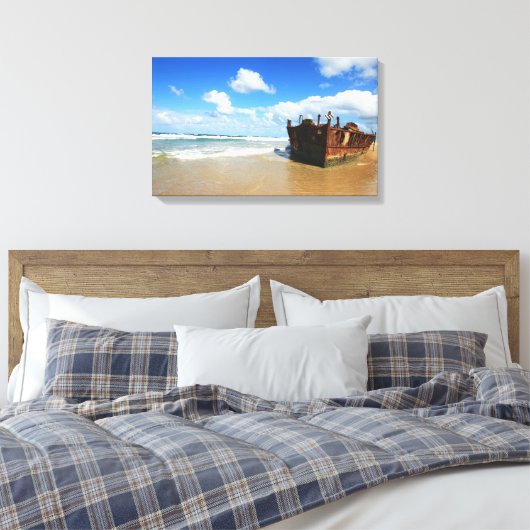 Fraser Island Shipwreck, Australië - Canvas (Insitu (Slaapkamer))