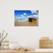 Fraser Island Shipwreck, Australië Poster (Keuken)