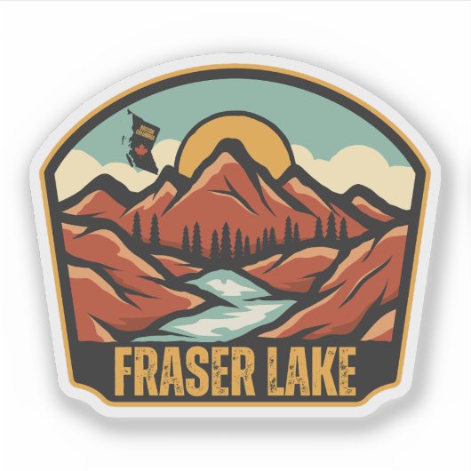 Fraser Lake, Brits-Columbia Sticker (Voorkant)
