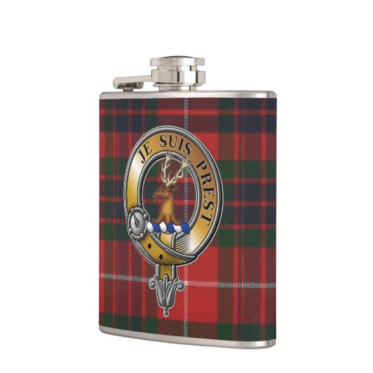Fraser Lovat Tartan & Badge Heupfles (Links)