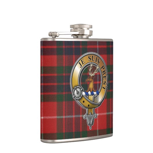 Fraser Lovat Tartan & Badge Heupfles (Rechts)