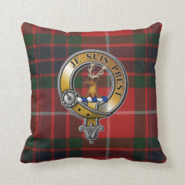 Fraser Lovat Tartan & Badge Kussen