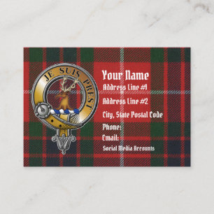 Fraser Lovat Tartan & Badge Visitekaartje