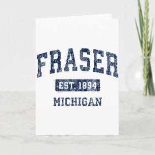 Fraser Michigan Mi Antieke Sport Uitrusting Ontwer Kaart
