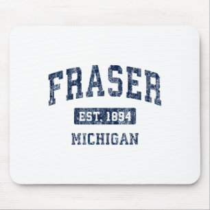 Fraser Michigan Mi Vintage Sport Gevestigd Ontwerp Muismat