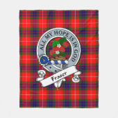 Fraser Modern Clan badge Tartan Pset Fleece Deken (Voorkant)
