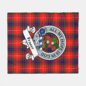 Fraser Modern Clan badge Tartan Pset Fleece Deken (Voorkant (Horizontaal))