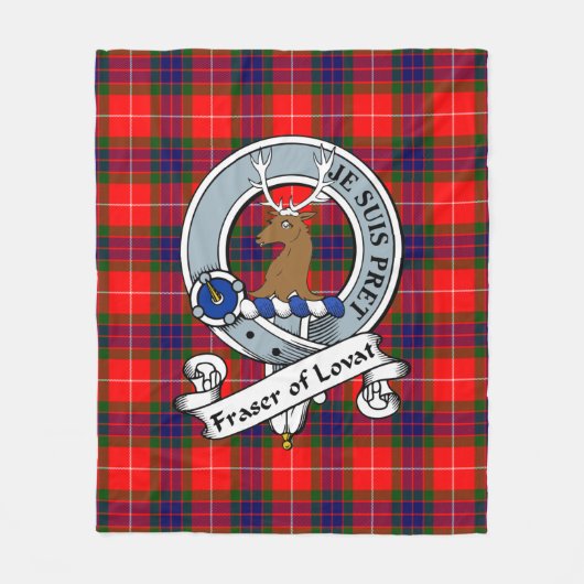 Fraser Modern of Lovat Clan badge Clan badge Tarta Fleece Deken (Voorkant)