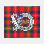 Fraser Modern of Lovat Clan badge Clan badge Tarta Fleece Deken (Voorkant (Horizontaal))