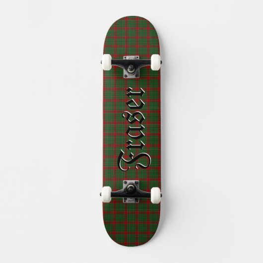 Fraser of Castle Leathers Tartan Plaid Patroon Persoonlijk Skateboard (Voorkant)