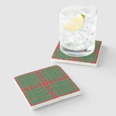 Fraser of Castle Leathers Tartan Stenen Onderzetter (Zijkant)