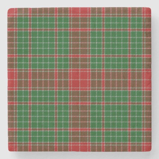 Fraser of Castle Leathers Tartan Stenen Onderzetter (Voorkant)