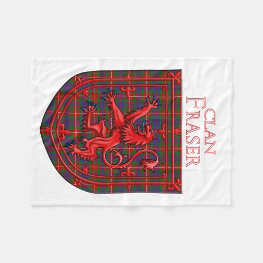 Fraser of Lovat Tartan Scottish Plaid Fleece Deken (Voorkant (Horizontaal))