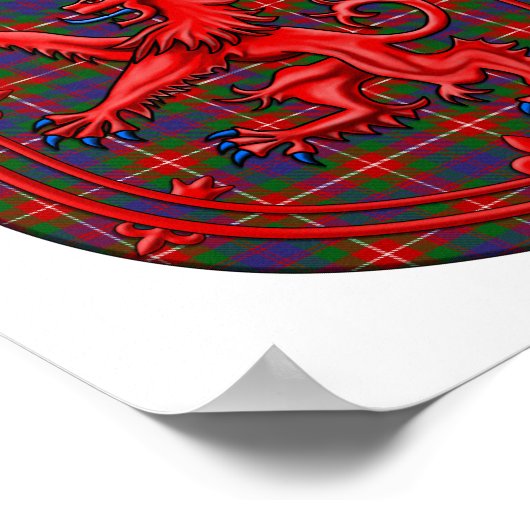 Fraser of Lovat Tartan Scottish Plaid Poster (Hoek)
