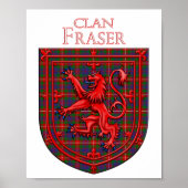 Fraser of Lovat Tartan Scottish Plaid Poster (Voorkant)