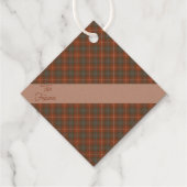 Fraser Red Weathered Original Scottish Tartan Bedankjes Labels (Achterkant)